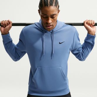 Nike Mens Flex Dri-FIT UV Protection Pullover Hoodie in Blue | IF2985-459