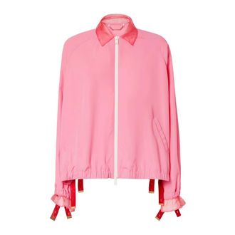 Fendi Light Jackets, female, Pink, Size: 2XS Blouson