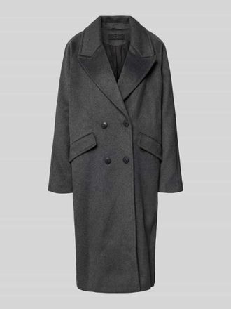 Vero Moda Relaxed Fit Wollmantel mit doppelreihiger Knopfleiste Modell HARPER in Dunkelgrau, Gr&ouml;&szlig;e M