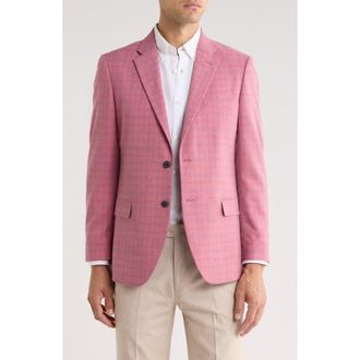 Nautica Pink Windowpane Plaid Stretch Sport Coat at Nordstrom Rack, Size 38