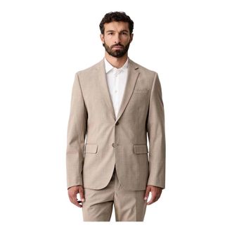 Guess Eaton Blazer - Heren - Jassen - Beige - Maat: 3XL Leer