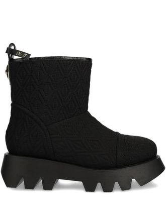 Elisabetta Franchi Laarzen met plateauzool - Zwart