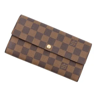 Louis Vuitton Brown Damier Canvas Ebene Leather Coin Purse/Coin Case (Pre-Owned)