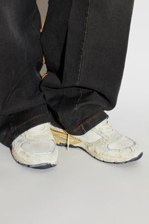 Golden Goose Running Dad New Sports Shoes, Mens, Beige