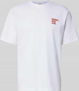 Only & Sons Relaxed Fit T-Shirt aus reiner Bio-Baumwolle Modell FRED in Weiss, Gr&ouml;&szlig;e XXL