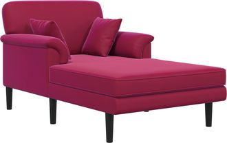 vidaXL Chaise Longue Rojo Vino Terciopelo Vidaxl