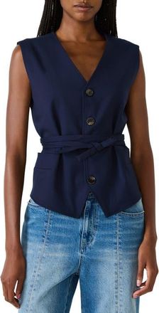 Steve Madden Felicia Belted Vest in Marine at Nordstrom, Size X-Small