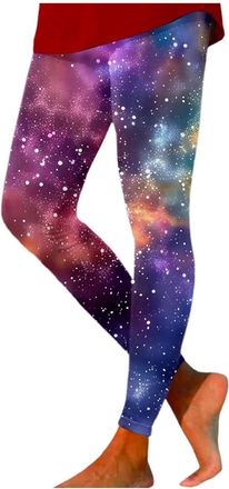 Generic Yoga Pants for Women Leggings with High Waistband Workout Leggings High Waisted Galaxy Leggings Printed Colourful Leggings Yoga Trousers Stretch Yoga 