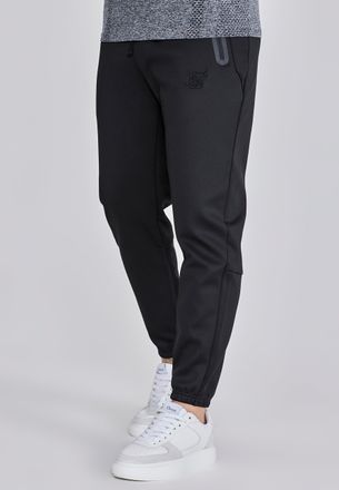 Siksilk Joggers para Hombres Negros Entallados M
