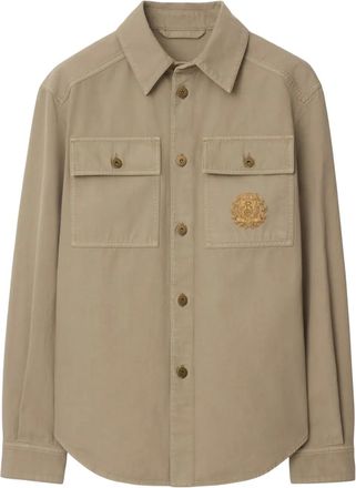 Burberry B Crest katoenen shirtjack - Beige