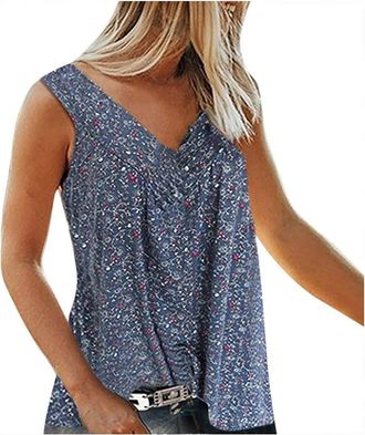 Generic Oversized T Shirts For Women Plus Size - Boho Vest Tops For Women Lightweight Breathe Tank Tops Women Loose Comfort Swing Camisole Tops For Women Slee