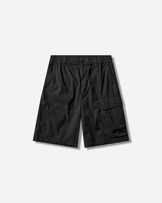 C.P. Company Men s 50 Fili Stretch Cargo Shorts Black
