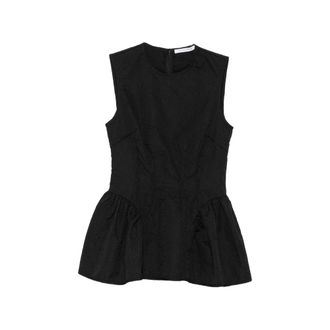 Cecilie Bahnsen Cloqu&eacute;-effect Peplum Top