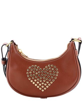 Celine Celine Brown Studded Leather Heart Studded Ava Bag, Never Carried (Authentic Pre-Loved)