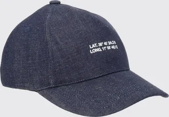 A.P.C. A. P.C. Cappello da baseball in denim di cotone con stampa grafica