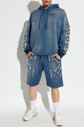 Off-white Hoodie, Mens, Navy Blue