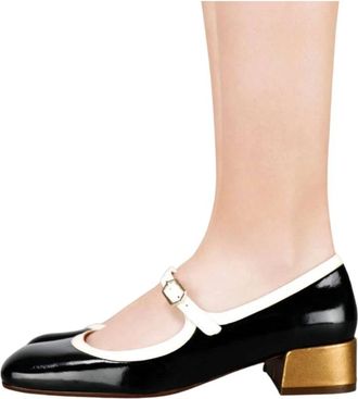 Chie Mihara Metallic Leren Pumps met Hoge Hak - Dames - Pumps - Zwart - 40 1/2 EU - Leer - Schoenen