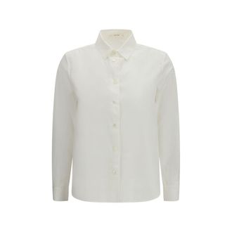 The Row White Cotton Dress Womens Shirt