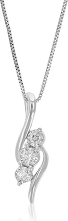 Vir Jewels 1/10 cttw Lab Grown Diamond Pendant Necklace in Sterling Silver with Chain For Women