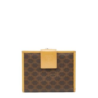 Celine Beige Brown Pvc Leather Wallet (Bi-Fold) (Pre-Owned)