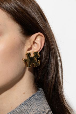 Moschino Brass Clips, Womens, Gold
