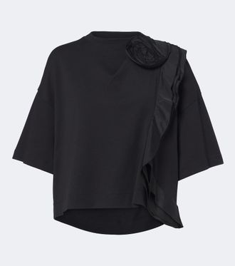 Max Mara Ruffled cotton jersey T-shirt