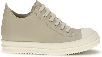 Rick Owens Beige Calf Leather Bos Taurus Low Top Womens Sneakers