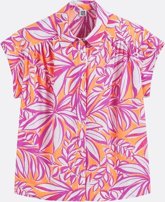 La Redoute Collections Blouse met korte mouwen, bloemenprint