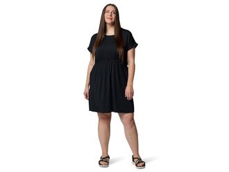 Columbia Plus Size Chill Rivertm Short Sleeve Dress Womens Dress Black : 2X, Elastane/Polyester