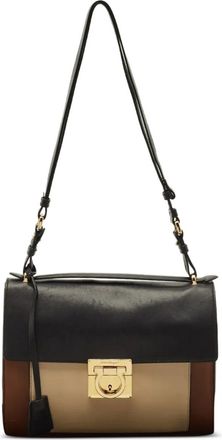 Ferragamo Borsa a spalla Marisol con design color-block - Nero