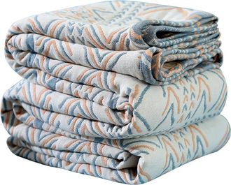 No Brand Manta De Algod&oacute;n - Cubrecama De 150x200cm, Estilo Bohemio, Reversible Para Cama/sof&aacute; - Gris/beige
