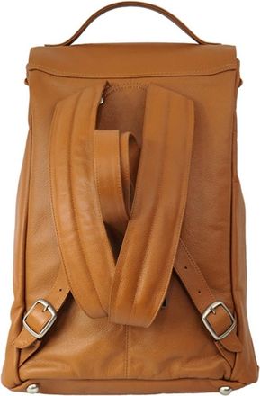 Piel Leather 3123 Mens Leather Vertical Backpack, Saddle