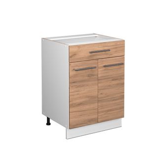 Vicco Mueble Bajo De Cocina Fame-line, Roble Dorado, 60 Cm Con Caj&oacute;n, Sin Encimera Vicco