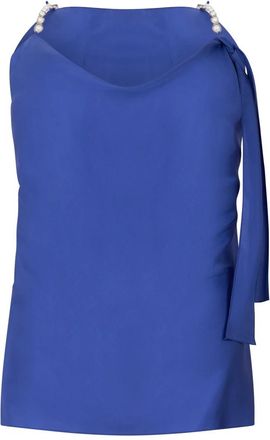Alberta Ferretti Elegant Blauwe Top - Dames - Tops zonder mouwen - Blauw - 2XL - Tops