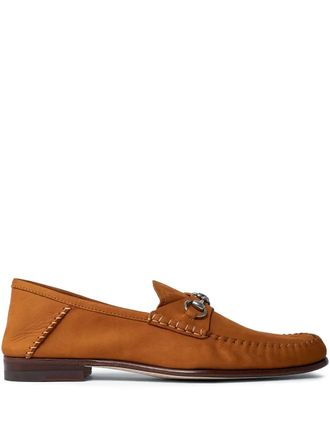 Gucci Horsebit almond-toe loafers - Bruin