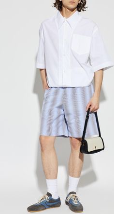 Ami Oversize Shirt, Mens, White