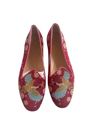 Charlotte Olympia Multicolour Embroidered Ballet Flats Size 36.5