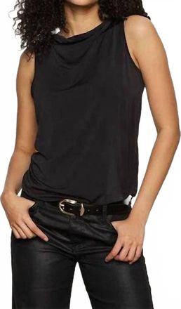 Sanctuary Soft Cowl Shell Sleeveless Top In Black