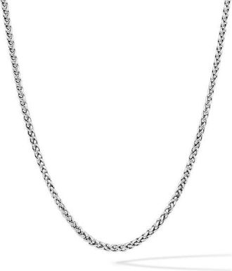 Vincero Mens Wheat Chain Necklace in Silver at Nordstrom, Size 21