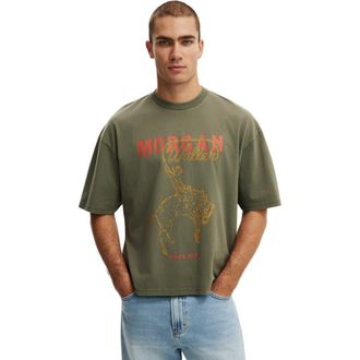 Cotton On Mens Cropped Fit Music T-Shirt in Military Morgan Wallen - at Nordstrom, Size Xx-Large