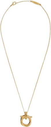 Ferragamo Halsketting met Gancini-hanger - Goud