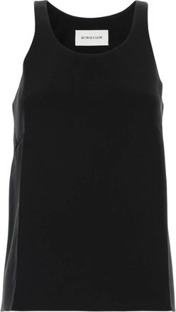 ARMARIUM Malia Tanktop in Zijde Cady - Dames - Tops zonder mouwen - Zwart - L - Tops