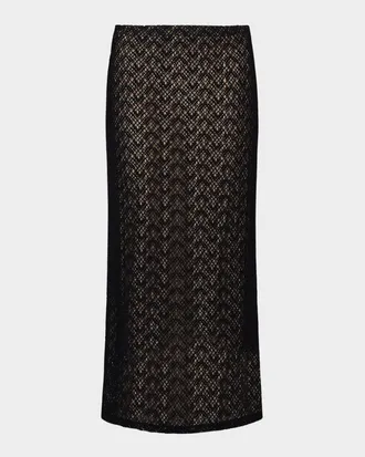 Vince Lace Midi Skirt