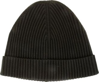 Roberto Ricci Design ribbed beanie hat - men - Cotton - One Size - Green