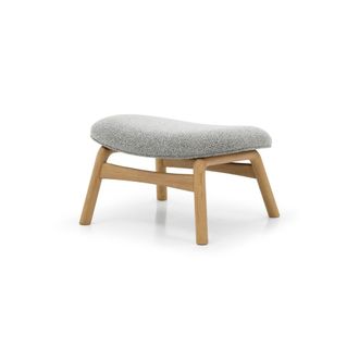 Woodek Reposapi&eacute;s de roble macizo, tejido blanco y negro