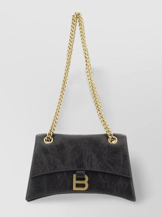 Balenciaga crush small leather shoulder bag