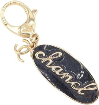 Chanel Pre-owned Accessories, female, Black, Size: ONE SIZE Pre-owned Vintage Keyring