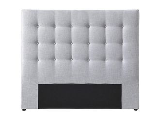VENTE-UNIQUE.COM Cabecero tela gris claro 140x190 cm, 140x200 cm