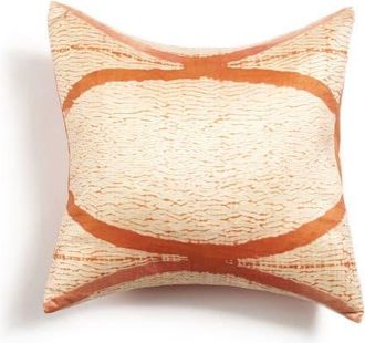 Studio Variously Arc Coral Hand Crafted Shibori Print Mulberry Silk Pillow at Nordstrom