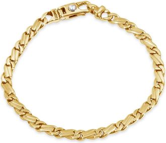 Pompeii3 Mens Link 14k Gold (17gram) or Platinum (28gram) 5.5mm Bracelet 8.5
